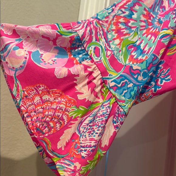 Lilly Pulitzer Pink and Blue Scoop Neck Sundress - Picture 4 of 6